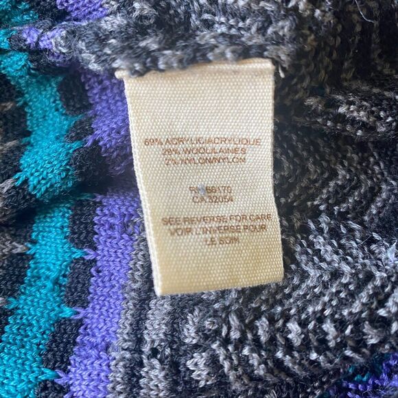 Free People Wool Blend Striped Long Sleeve Sweater Dress Womens Size Large Y2K - Picture 5 of 5